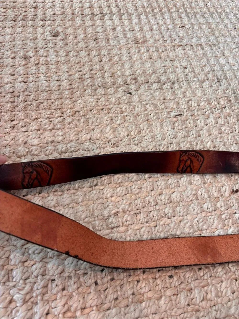 Vintage Genuine Leather Arabian Horse Solid Brass Western Equestrian Belt, luxur - Picture 9 of 9
